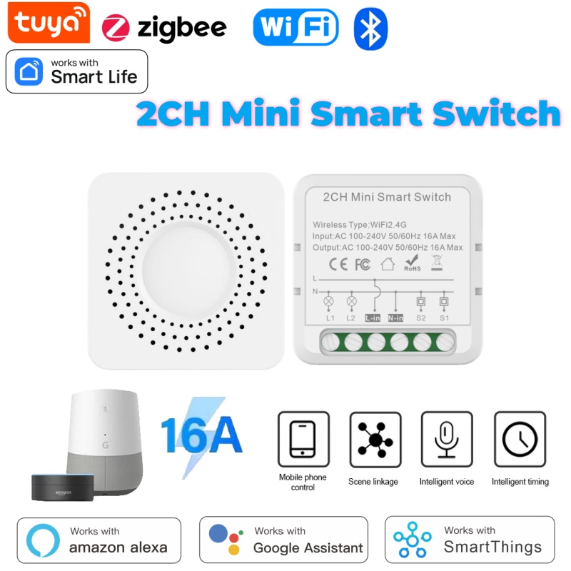 Home Assistant Tuya - Interruttore Intelligente Mini WiFi Tuya 1-2-3-4